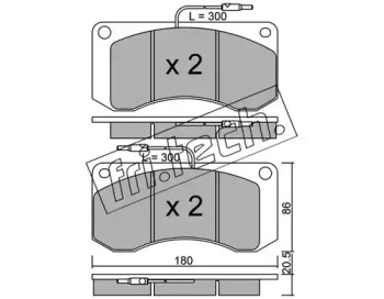 Комплект тормозных колодок fri.tech. 281.0