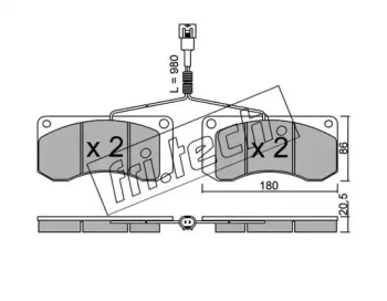 Комплект тормозных колодок fri.tech. 281.1