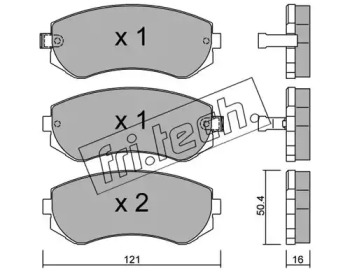 Комплект тормозных колодок fri.tech. 313.0