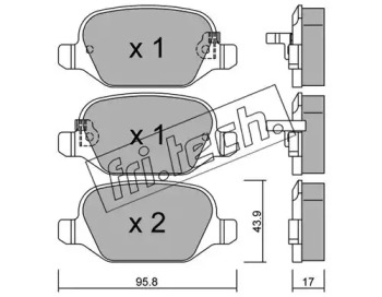 Комплект тормозных колодок fri.tech. 333.4