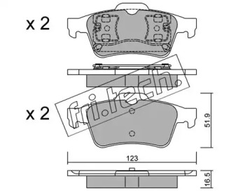Комплект тормозных колодок fri.tech. 346.0