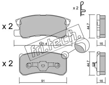 Комплект тормозных колодок fri.tech. 415.1