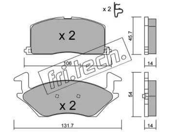 Комплект тормозных колодок fri.tech. 437.0
