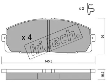 Комплект тормозных колодок fri.tech. 449.0