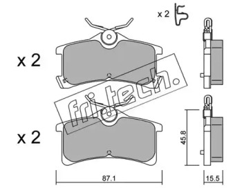 Комплект тормозных колодок fri.tech. 465.0
