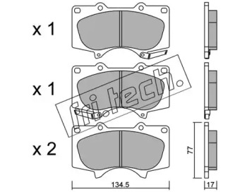 Комплект тормозных колодок fri.tech. 470.0