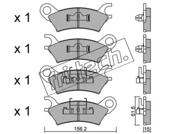 Комплект тормозных колодок fri.tech. 485.0