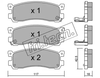 Комплект тормозных колодок fri.tech. 494.0