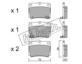 Комплект тормозных колодок fri.tech. 500.0