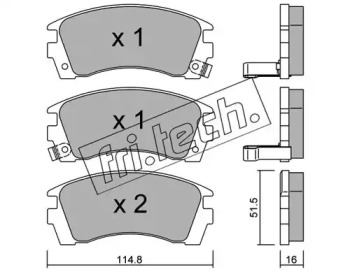 Комплект тормозных колодок fri.tech. 503.0