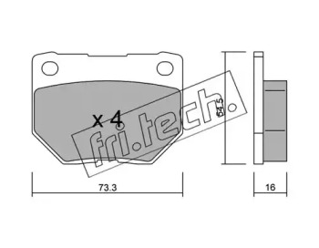 Комплект тормозных колодок fri.tech. 510.0