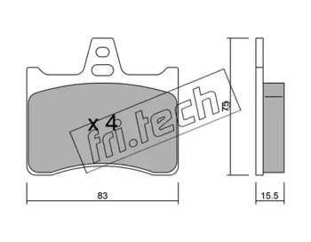 Комплект тормозных колодок fri.tech. 547.0