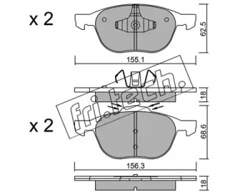 Комплект тормозных колодок fri.tech. 550.1