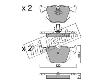 Комплект тормозных колодок fri.tech. 576.0