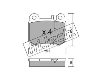 Комплект тормозных колодок fri.tech. 580.0