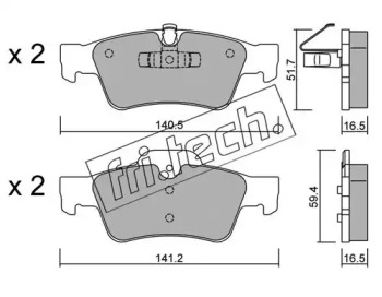 Комплект тормозных колодок fri.tech. 584.1