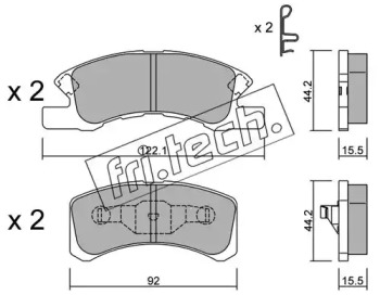 Комплект тормозных колодок fri.tech. 621.0