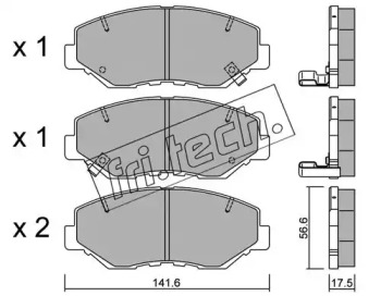 Комплект тормозных колодок fri.tech. 622.0