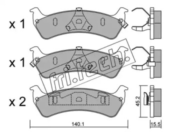 Комплект тормозных колодок fri.tech. 644.0