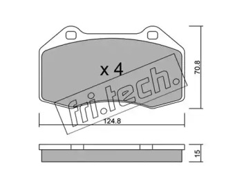 Комплект тормозных колодок fri.tech. 667.0