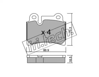 Комплект тормозных колодок fri.tech. 676.0
