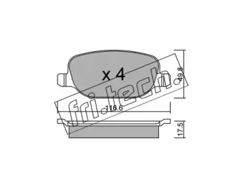 Комплект тормозных колодок fri.tech. 720.0
