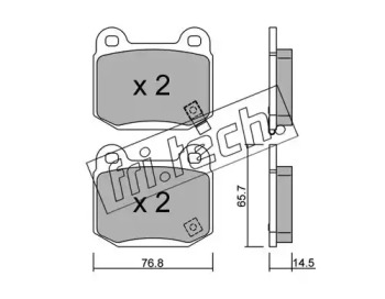 Комплект тормозных колодок fri.tech. 755.0