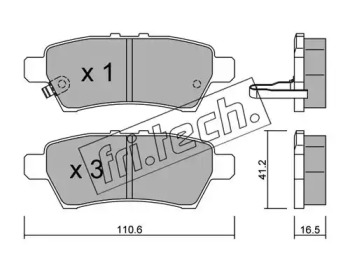 Комплект тормозных колодок fri.tech. 760.0