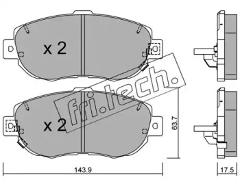 Комплект тормозных колодок fri.tech. 772.0