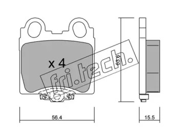 Комплект тормозных колодок fri.tech. 774.0