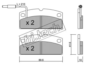 Комплект тормозных колодок fri.tech. 783.1