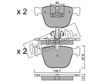 Комплект тормозных колодок fri.tech. 789.6