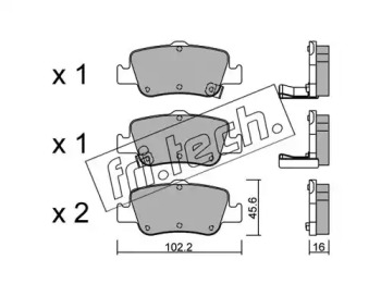 Комплект тормозных колодок fri.tech. 812.0