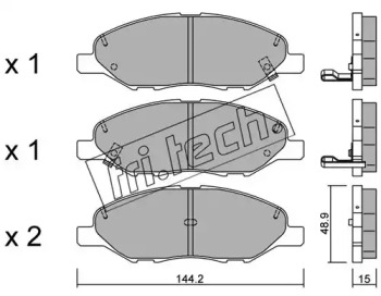 Комплект тормозных колодок fri.tech. 827.0