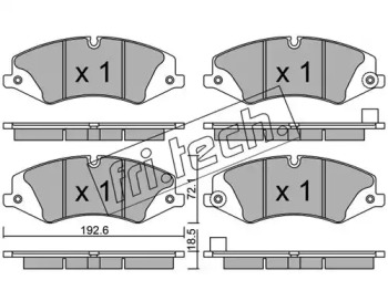 Комплект тормозных колодок fri.tech. 853.6