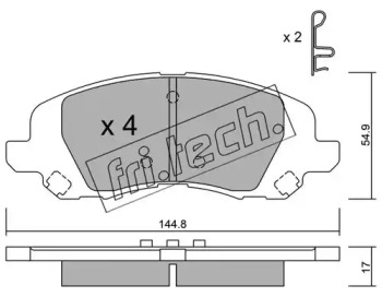 Комплект тормозных колодок fri.tech. 878.0