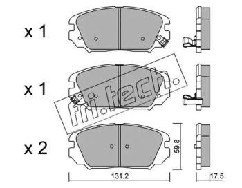 Комплект тормозных колодок fri.tech. 902.0