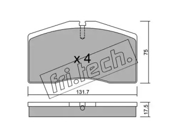 Комплект тормозных колодок fri.tech. 907.0