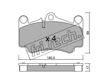 Комплект тормозных колодок fri.tech. 910.0