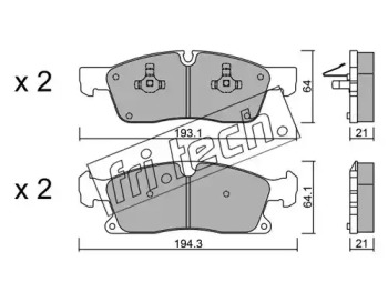 Комплект тормозных колодок fri.tech. 942.4