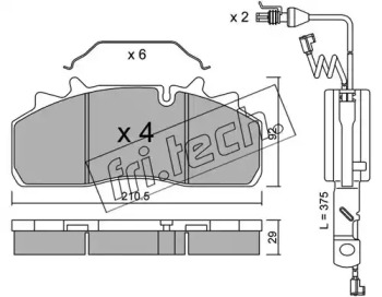Комплект тормозных колодок fri.tech. 947.0W