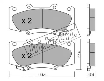 Комплект тормозных колодок fri.tech. 953.0