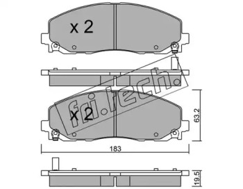Комплект тормозных колодок fri.tech. 962.0