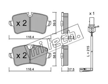 Комплект тормозных колодок fri.tech. 971.0W