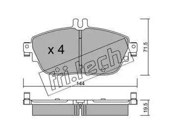 Комплект тормозных колодок fri.tech. 981.0