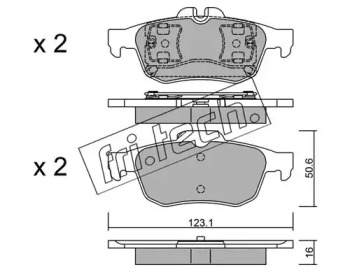 Комплект тормозных колодок fri.tech. 990.0