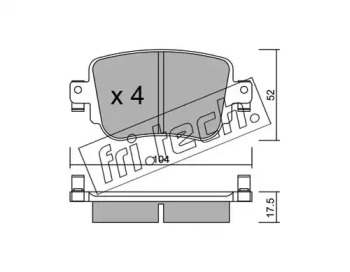 Комплект тормозных колодок fri.tech. 996.0