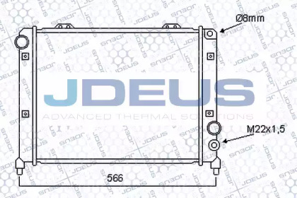 Радиатор, охлаждение двигателя JDEUS 000V06