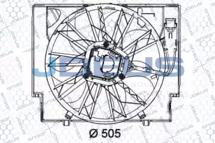 Вентилятор, охлаждение двигателя JDEUS EV050680