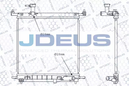 Радиатор, охлаждение двигателя JDEUS M-0190750